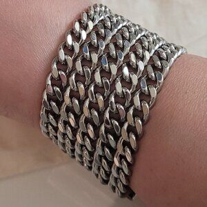 Victoria Emerson Silver Chain Magnetic Cuff Bracelet